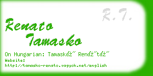 renato tamasko business card